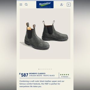 Blundstone 587 Women’s Rustic Black Shoes, size US 9 (Aus/uk6)